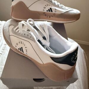 Adidas White and Brown Sneakers